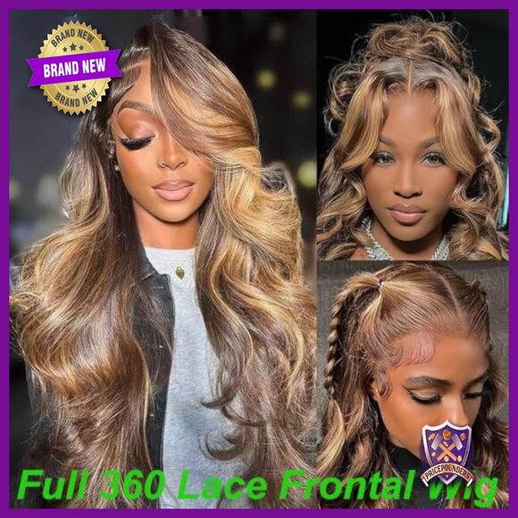 360 Lace Front Human Hair Wig, 26 Inch Body Wave, Medium Cap Size main image 5